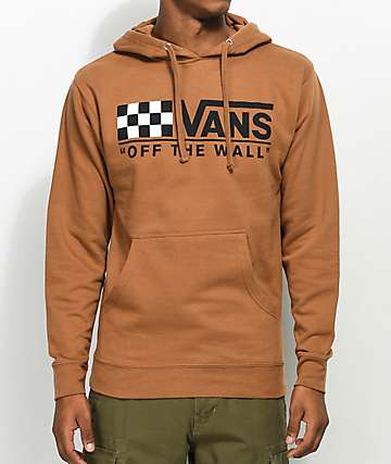 hoodie vans brown checkered zumiez drop pullover hoodies sweatshirts