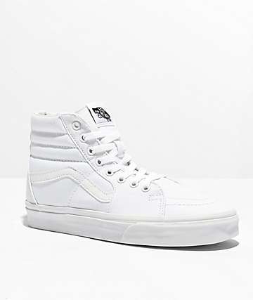 all white classic vans high top