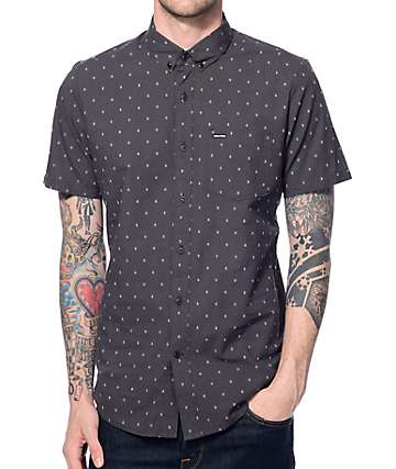 black button up tshirt