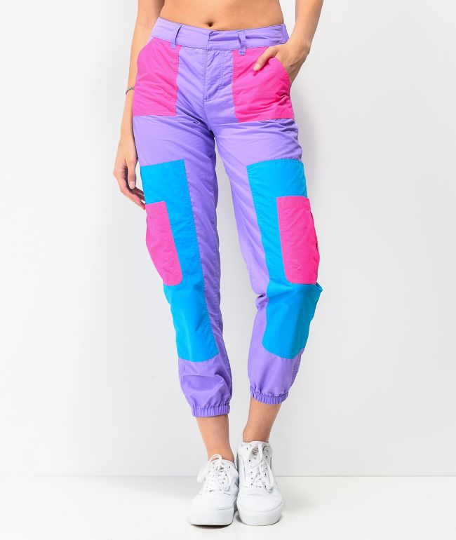A-Lab Mega pantalones de chándal morados y rosas