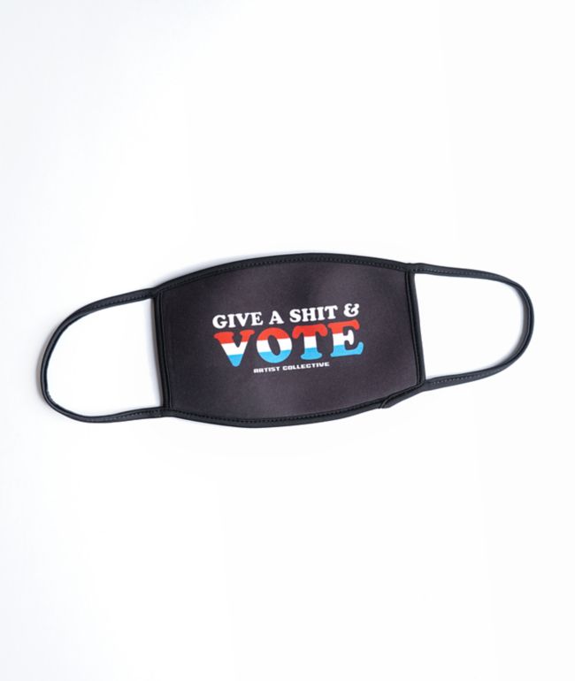 Artist Collective Vote Black Face Cover