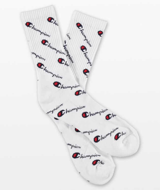 Champion All Over Print calcetines blancos