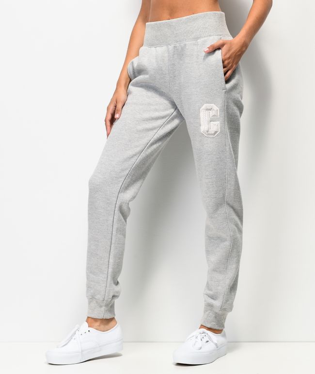 Champion Floss Stitch C jogger pantalones deportivos de tejido inverso gris