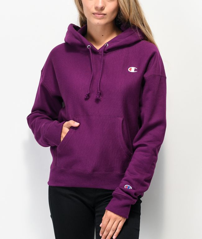 Champion Venetian sudadera con capucha de tejido inverso morado