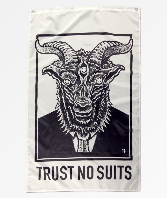 Lurking Class by Sketchy Tank Trust No Suits White & Black Banner