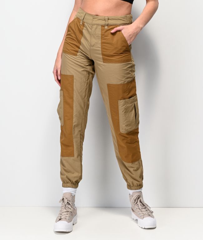 Ninth Hall Marnie Colorblock Khaki Cargo Jogger Pants