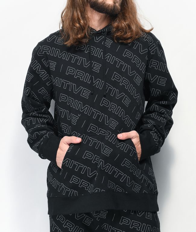 Primitive High Viz sudadera con capucha negra
