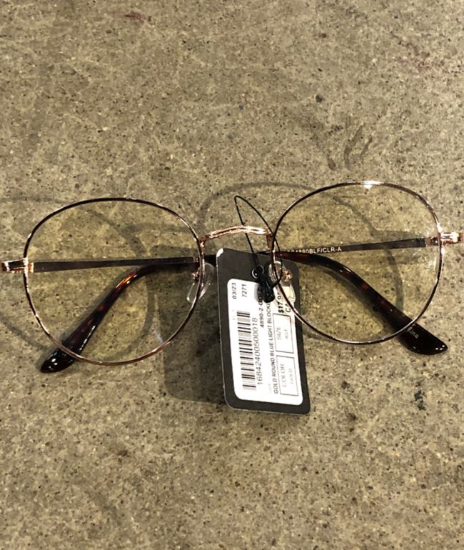 Round Gold & Clear Blue Light Glasses