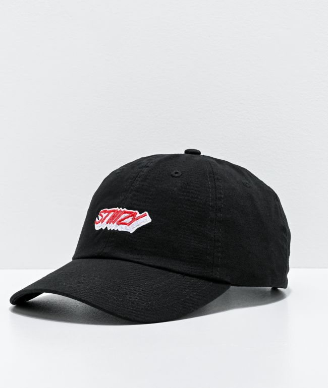 STIIIZY Stamp Black Strapback Hat