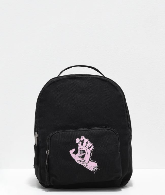Santa Cruz Screaming Hand Black & Pink Mini Backpack