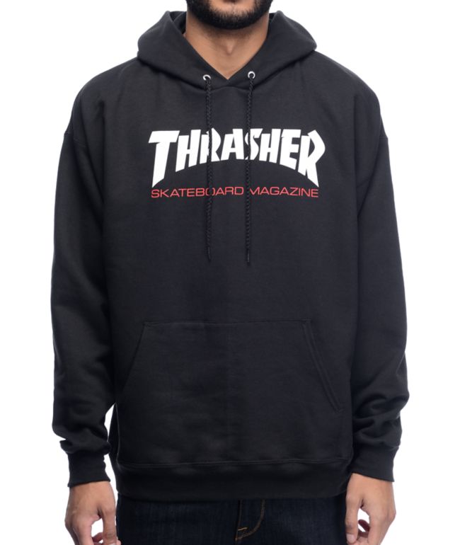 Thrasher Two Tone sudadera negra con capucha