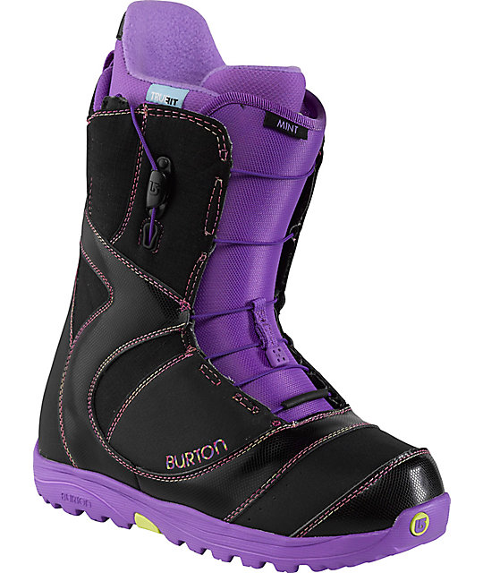 Burton Mint Black & Purple Womens Snowboard Boots 