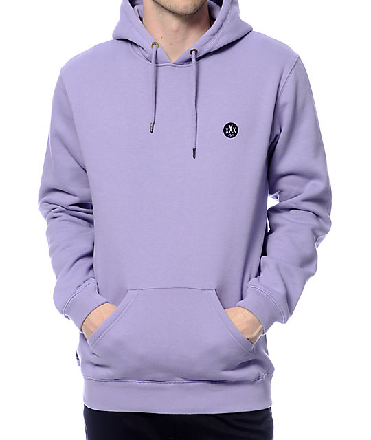 lavender sweatshirt and sweatpants