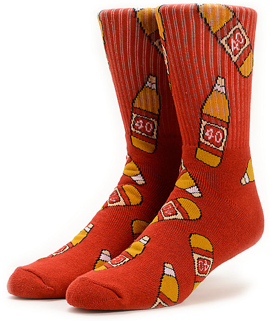 40s & Shorties 40s Red Crew Socks Zumiez