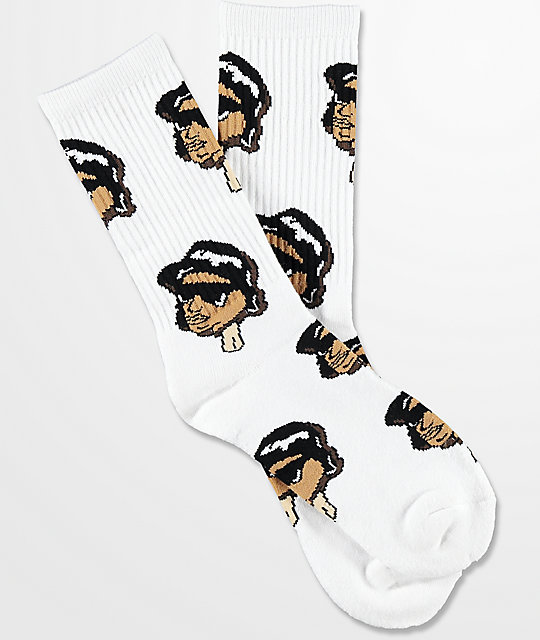 40s & Shorties Easy Ice Cream White Crew Socks Zumiez