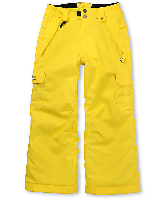 686 Boys Mannual Ridge Yellow Snowboard Pants Zumiez
