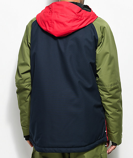 686 Geo Red Colorblock 10K Snowboard Jacket Zumiez