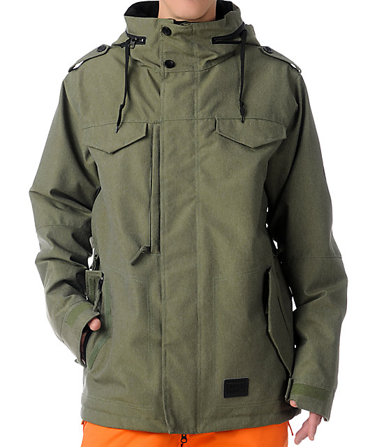 686 M65 Army Green 10K Snowboard Jacket Zumiez