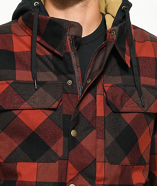 686 Woodland Red Plaid 10K Snowboard Jacket Zumiez