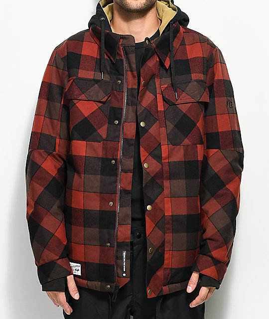 mens red snow jacket