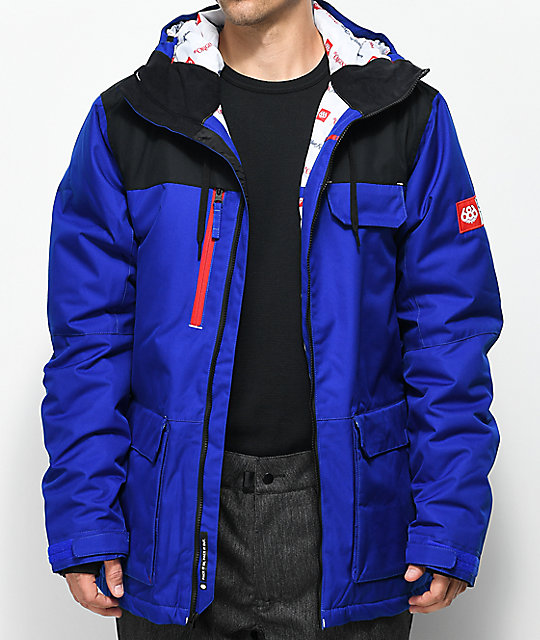 686 x PBR Sixer Blue 10K Snowboard Jacket Zumiez