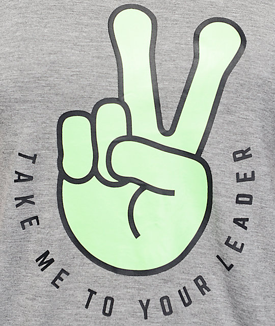 alien peace sign shirt