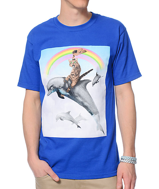 alien riding dolphin shirt