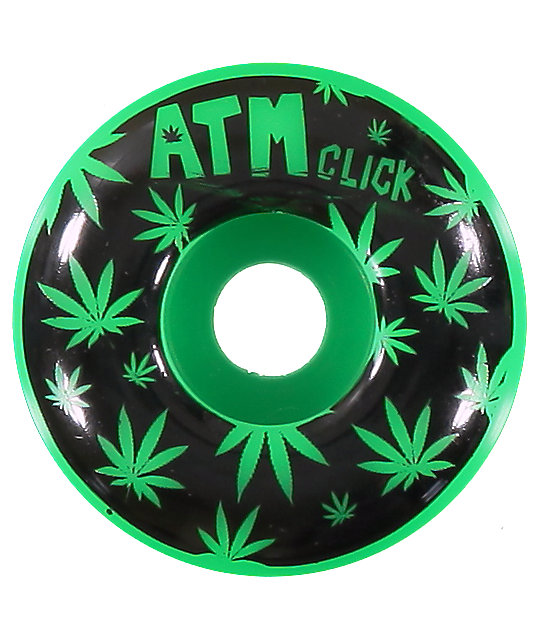 ATM One Hit Wonders 52MM Weed Print Rasta Skateboard Wheels at Zumiez PDP