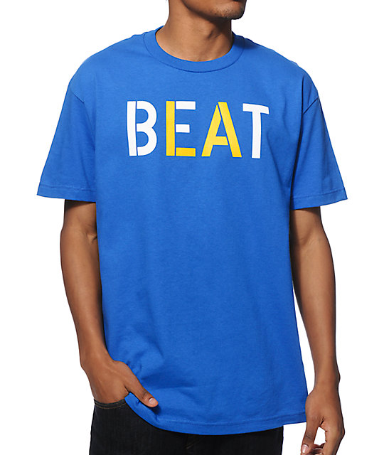 beat it blue shirt