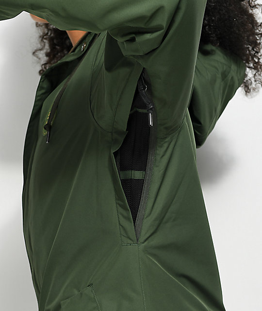 Airblaster Stay Wild Parka Duffle Green 10K Snowboard Jacket Zumiez