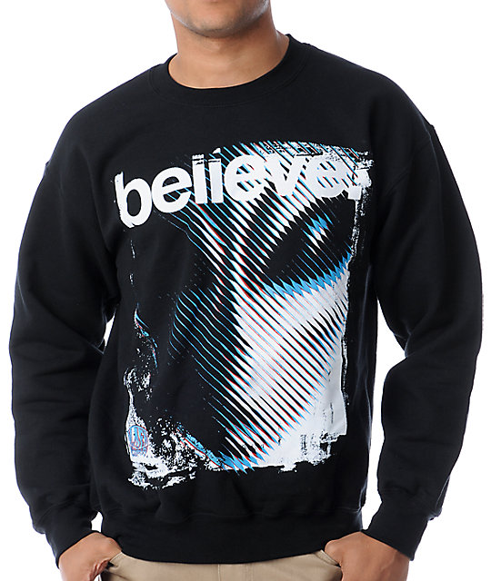 Alien Believe Black Crew Neck Sweatshirt Zumiez
