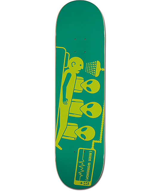 Alien DayGlo Abduction 8.25" Green Skateboard Deck Zumiez