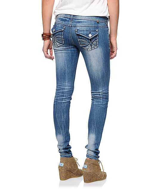 Almost Famous Agnes Light Wash Skinny Jeans | Zumiez