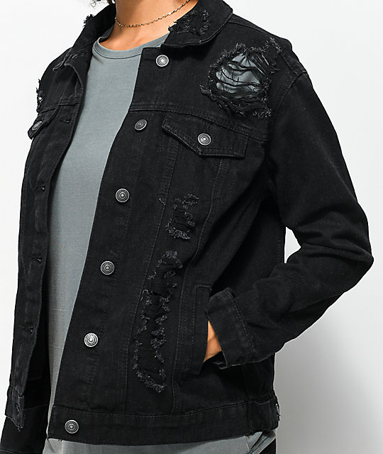 shredded denim jacket