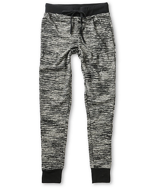 Almost Famous Black Space Dye Jogger Pants Zumiez