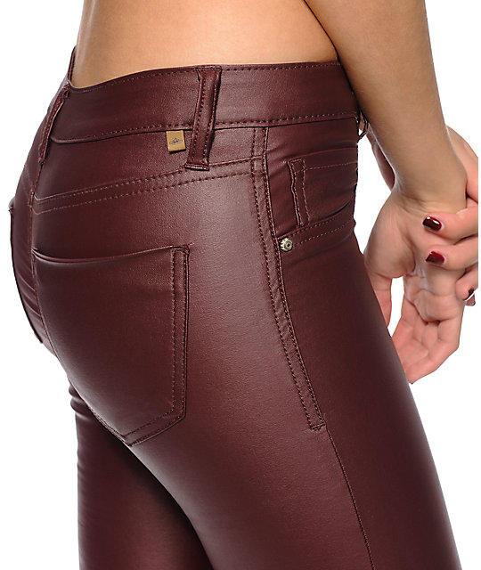 burgundy wrangler jeans