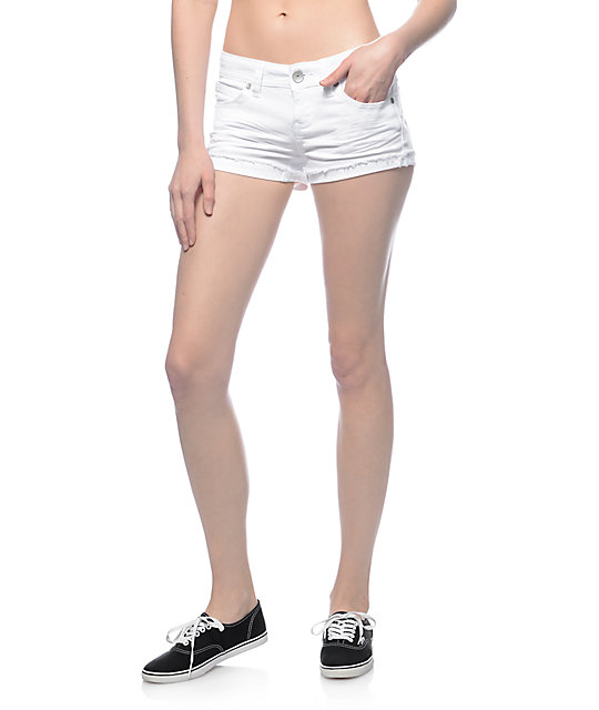 Almost Famous Sarah White Basic Shorts | Zumiez