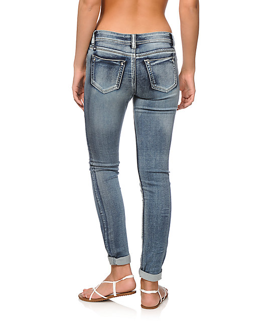 medium wash skinny jeans