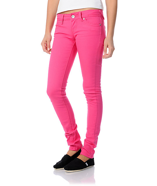 pink skinny pants