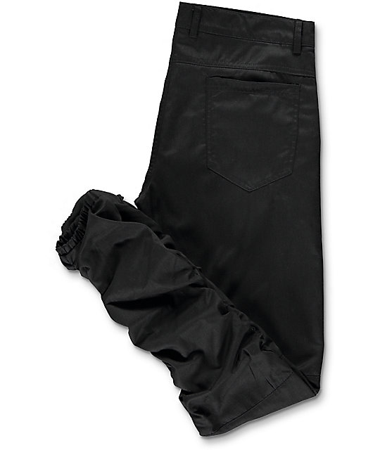 american stitch black cargo moto twill bungee jogger pants