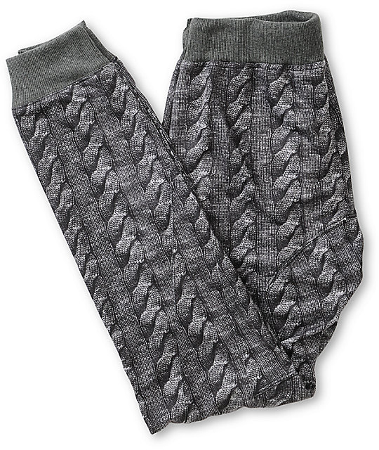 cable knit jogger set