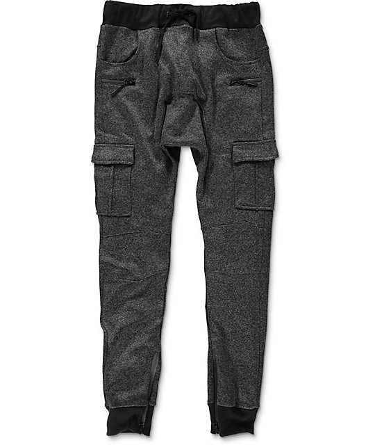 stitch zipper jogger pants