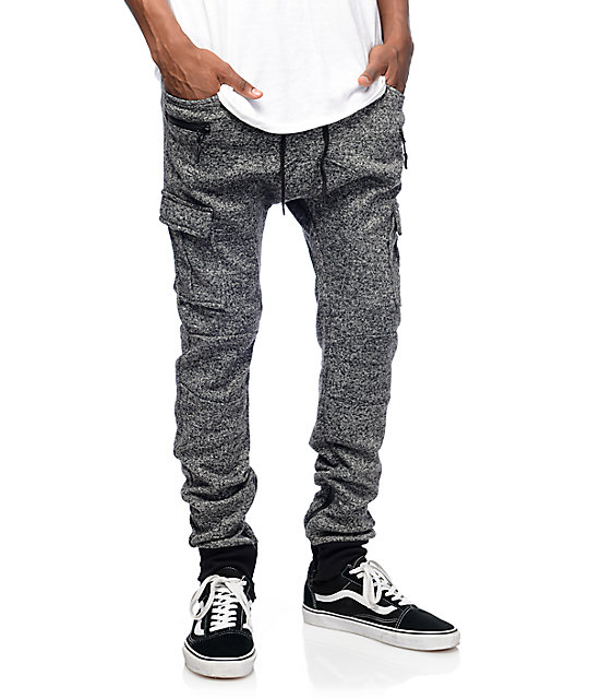 stitch zipper jogger pants