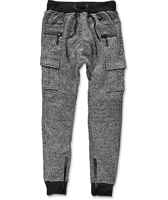 stitch zipper jogger pants