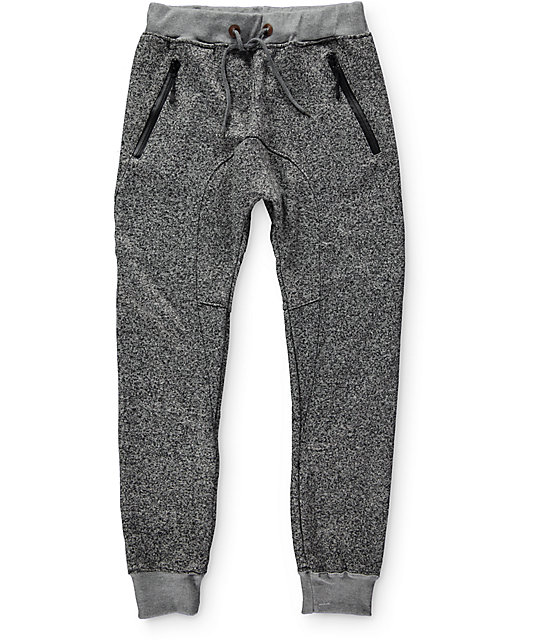 stitch zipper jogger pants