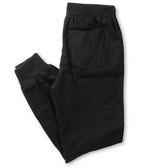 american stitch black cargo moto twill bungee jogger pants