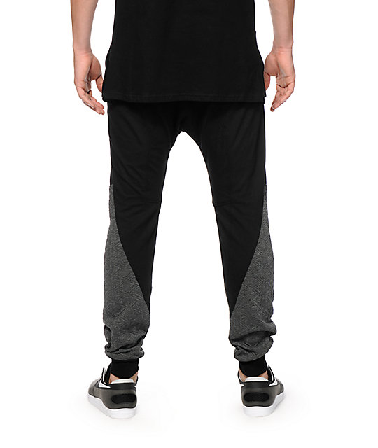 stitch zipper jogger pants