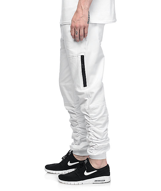 white jogger pants