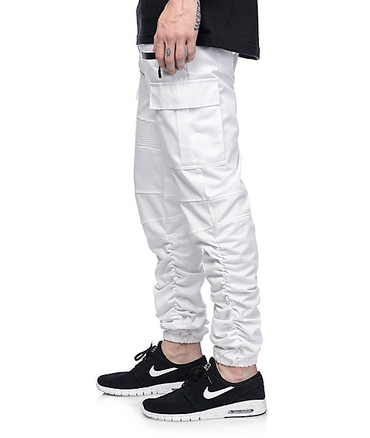 white jogger pants