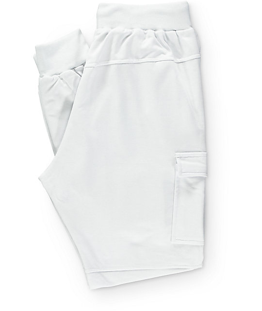 white stitch cargo pants